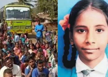 ഗ്രാമത്തിലേക്ക്-ബസ്-സര്വീസ്-ഏര്പ്പെടുത്തണമെന്ന്-ആവശ്യപ്പെട്ടുള്ള-പ്രതിഷേധത്തിന്-ശേഷം-മടങ്ങിയ-വിദ്യാര്ത്ഥികളെ-കാറിടിച്ചു;-എട്ടാം-ക്ലാസുകാരി-മരിച്ചു