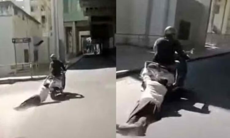 വാഹനാപകടത്തെ-തുടർന്നുണ്ടായ-തർക്കം;-കാർ-ഡ്രൈവറെ-ഒരു-കിലോമീറ്ററോളം-ഓടുന്ന-സ്കൂട്ടറിൽ-വലിച്ചിഴച്ചു