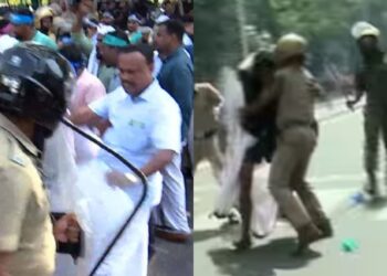 യൂത്ത്-ലീഗ്-മാർച്ചിൽ-സംഘർഷം;-പൊലീസ്-ഗ്രനേഡും-കണ്ണീര്വാതകവും-പ്രയോഗിച്ചു,-പ്രവർത്തകരെ-അറസ്റ്റ്-ചെയ്തു-നീക്കി