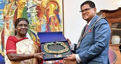 സുരിനാമിന്റെ പരമോന്നത ബഹുമതി ഏറ്റുവാങ്ങി ദ്രൗപദി മുര്മു