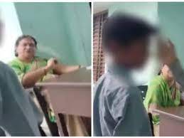 രാജ്യത്തിന് നാണക്കേടായി വിദ്യാർത്ഥിയെ മുഖത്തടിച്ച സംഭവം: അധ്യാപികക്കെതിരെ പൊലീസ് കേസെടുത്തു