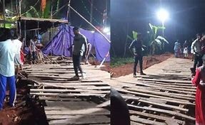 തിരുവനന്തപുരത്ത് നടപ്പാലം തകർന്നുണ്ടായ അപകടത്തെ ചൊല്ലി രാഷ്ട്രീയ പോര്; നിർമാണത്തിലെ അപാകതയെന്ന് സിപിഎം