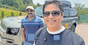 ബ്രിസ്റ്റളിൽ നിന്ന് കൊരട്ടി ആറ്റപ്പാടത്തേക്കു കാറോടിച്ച് സഹോദരങ്ങൾ