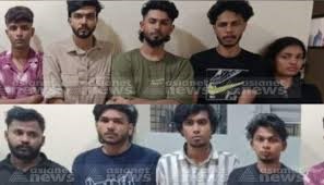 കാക്കനാട്ടെ അപാര്ട്ട്മെന്റിൽ നിന്നും യുവതി ഉള്പ്പെടെ ഒമ്പതുപേർ മയക്കുമരുന്നുമായി അറസ്റ്റിൽ