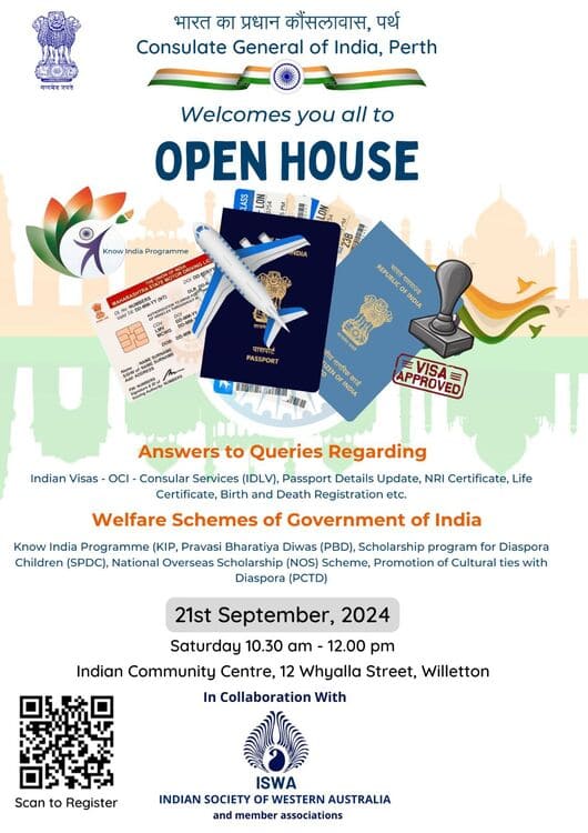 ഓപ്പൺ ഹൗസ് പ്രോഗ്രാമുമായി പെർത്തിലെ ഇന്ത്യൻ കോൺസുലേറ്റ് ജനറൽ