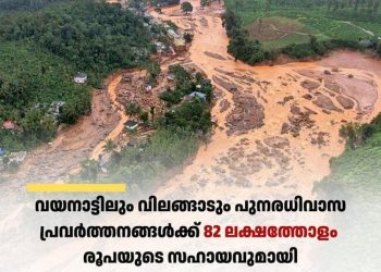 വയനാട്ടിലും വിലങ്ങാടും പുനരധിവാസ പ്രവർത്തനങ്ങൾക്ക് 82 ലക്ഷത്തോളം രൂപയുടെ സഹായവുമായി മെൽബൺ സീറോ മലബാർ രൂപത