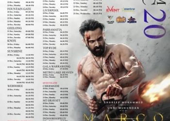 ഓസ്ട്രേലിയയിലെ മലയാളികളെ ഹരംകൊള്ളിക്കാൻ ഉണ്ണി മുകുന്ദന്റെ മാർക്കോ എത്തുന്നു