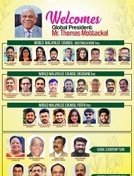 വേൾഡ് മലയാളി കൗൺസിൽ ഗ്ലോബൽ പ്രസിഡന്റ് തോമസ് മൊട്ടക്കൽ ഓസ്‌ട്രേലിയൻ സന്ദർശനത്തിന് എത്തുന്നു
