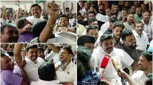 ജോയ് ഫുൾ നിലമ്പൂർ! ഷൗക്കത്തിന്റെ ലീഡ് പതിനായിരം കടന്നു, വി എസ് ജോയിയെ എടുത്തുയർത്തി യുഡിഎഫ് പ്രവർത്തകരുടെ ആഹ്ളാദ പ്രകടനം