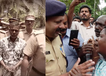 കൂസലില്ലാതെ ജയകുമാര്‍; ഭാര്യയെ കുത്തിക്കൊന്ന പ്രതിക്കുനേരെ പാഞ്ഞടുത്ത് നാട്ടുകാരും ബന്ധുക്കളും; തെളിവെടുപ്പ് പൂര്‍ത്തിയാക്കിയത് ജനരോഷത്തിനിടെ