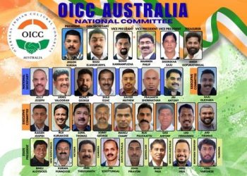ഒ.ഐ.സി.സി ഓസ്ട്രേലിയ: ജിൻസൻ കുരിയൻ പ്രസിഡണ്ട്, ബൈജു ഇലഞ്ഞിക്കുടി ജനറൽ സെക്രട്ടറി
