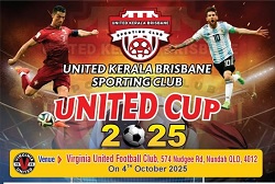 ബ്രിസ്ബേൻ സ്പോർട്ടിംഗ് ക്ലബ് “യുണൈറ്റഡ് കപ്പ് 2025″ഒക്ടോബർ 4-ന്