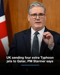 ബ്രിട്ടന്റെ നിർണായക പ്രഖ്യാപനം, പശ്ചിമേഷ്യൻ സംഘർഷത്തിൽ വിമർശനങ്ങൾക്ക് ചുട്ടമറുപടി, നാല് ബ്രിട്ടീഷ് പോർവിമാനങ്ങൾ ഖത്തറിലേക്ക്