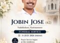ഓസ്ട്രേലിയയിൽ നിര്യാതനായ കരിമണ്ണൂർ സ്വദേശി ജോബിൻ ജോസിന്റെ സംസ്കാരം ഇന്ന്