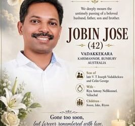 ജോബിൻ ജോസ് നിര്യാതനായി